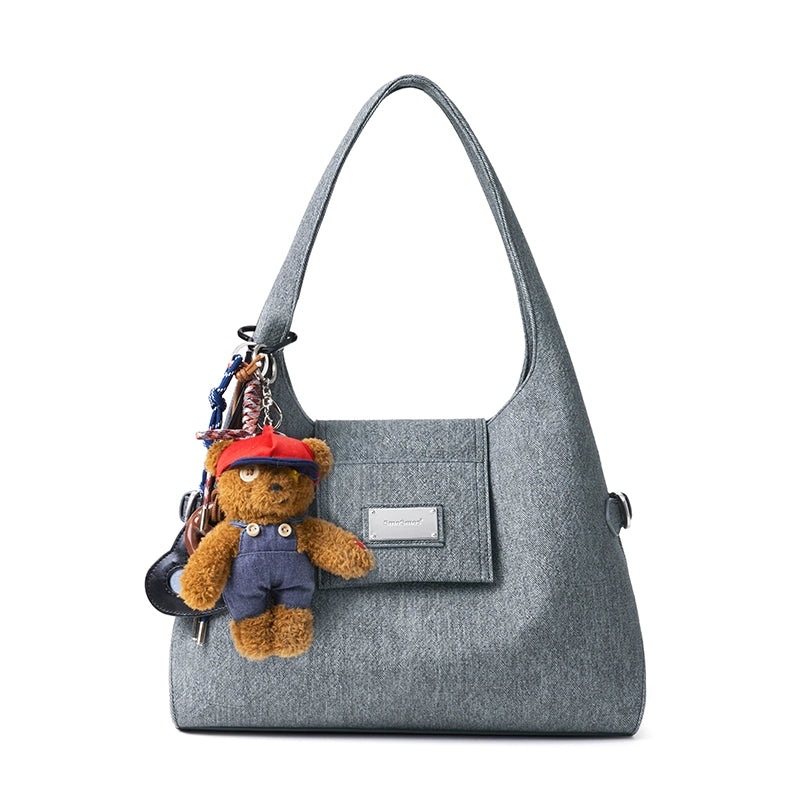 SmoSmos Commuter Denim Large Capacity Shoulder Bag