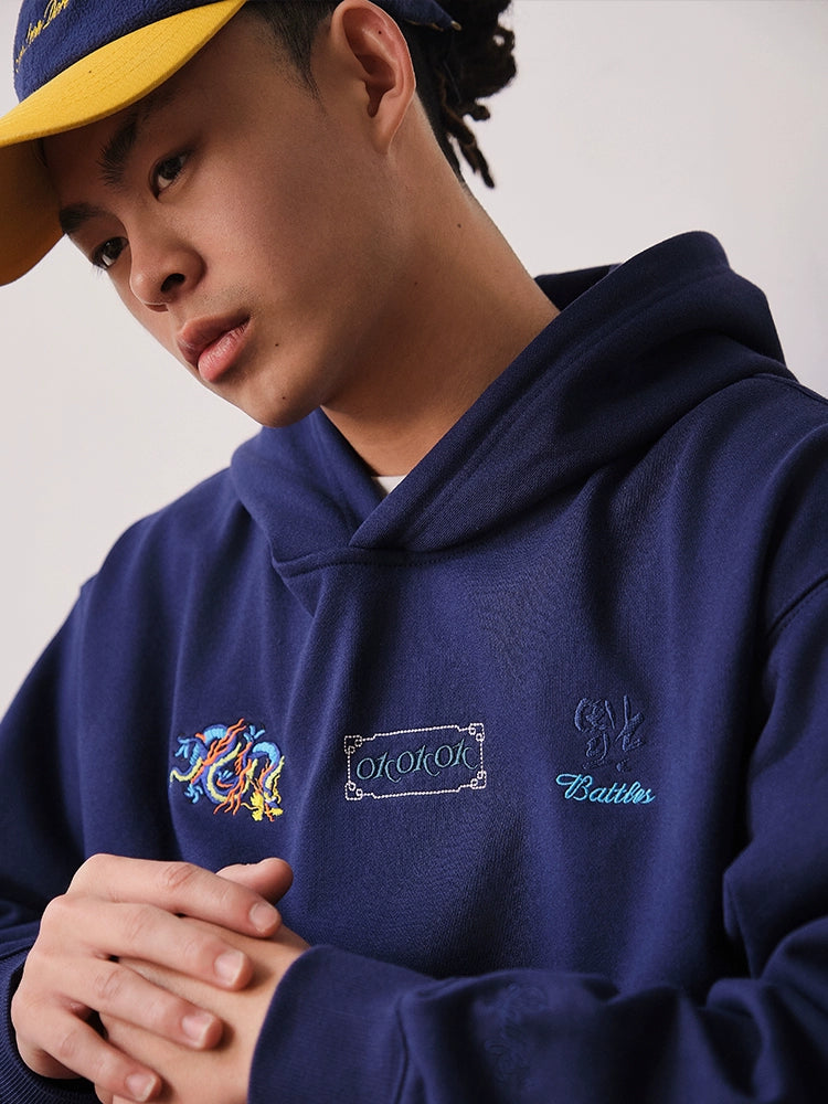 Battles Year of The Dragon Limited Embroidery Hooded Sweater