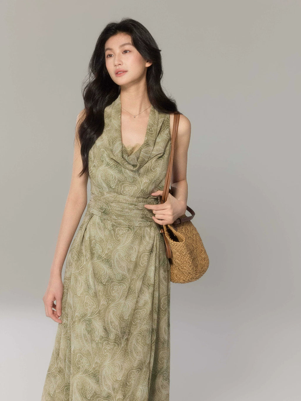 TYANG Ink Smudge Print Dress