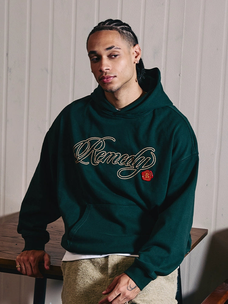 Remedy Vintage Embroidered Hooded Sweater