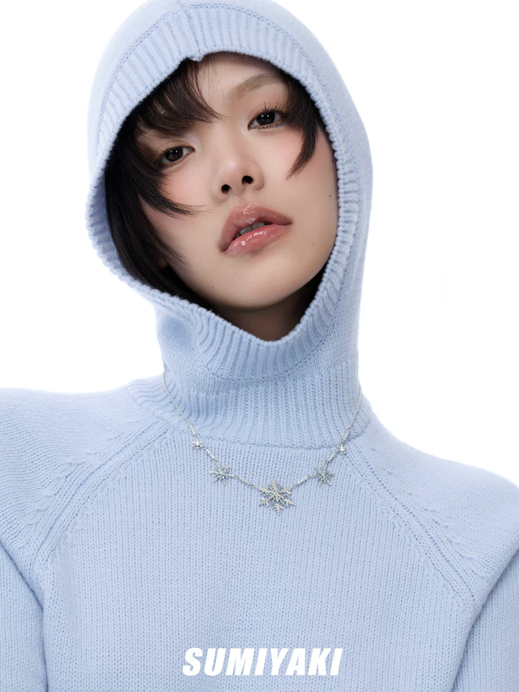 SUMIYAKI Simple Versatile Snowflake Clavicle Chain