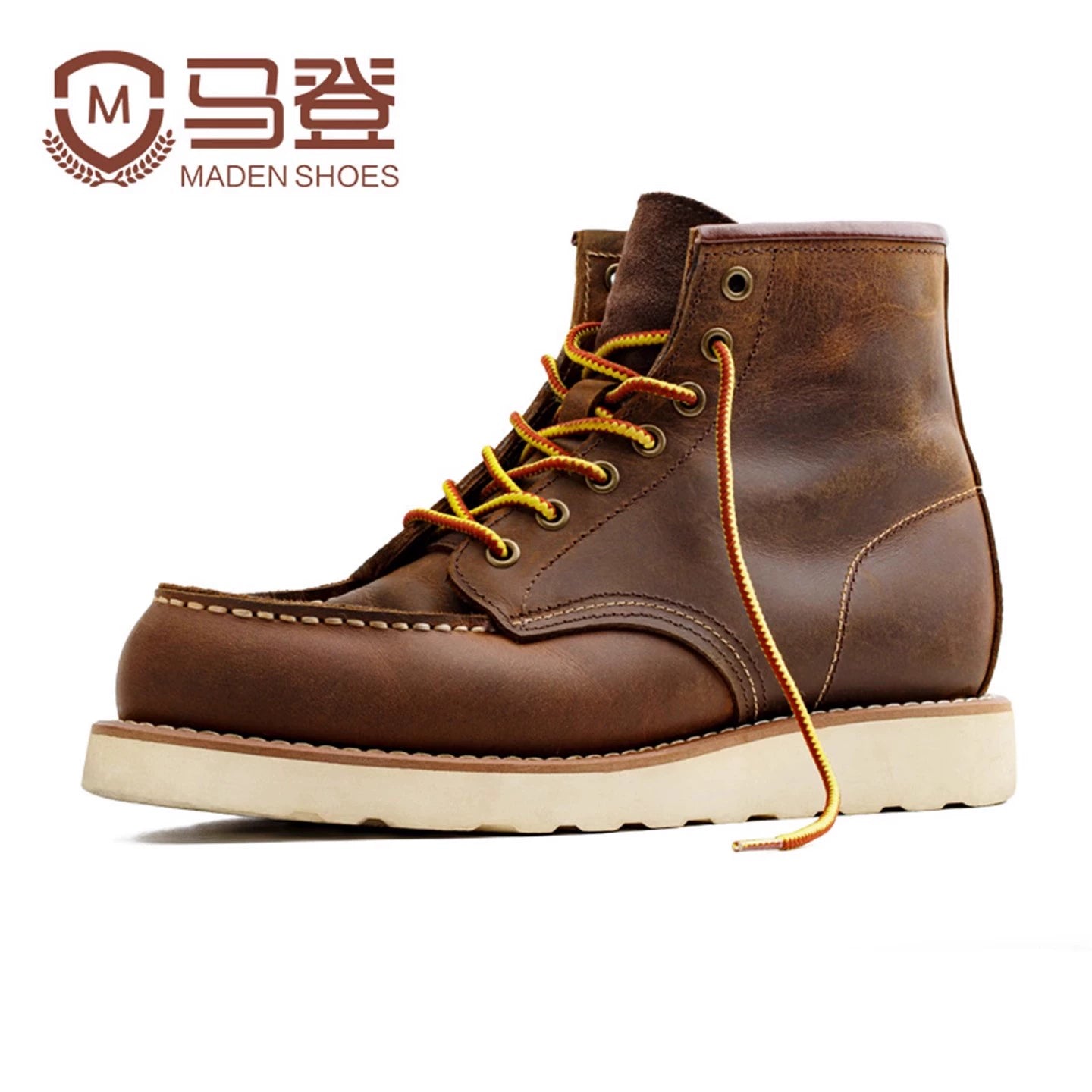 Madden Top Layer Cowhide Retro Square Head Leather Martin Boots