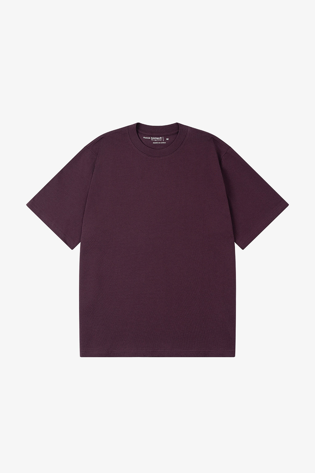 NO LOGO Short and Wide Version Round Neck Tee