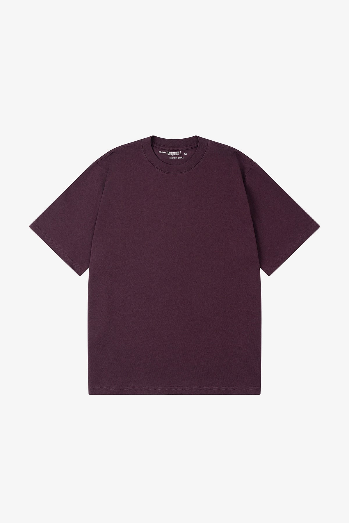 NO LOGO Short and Wide Version Round Neck Tee