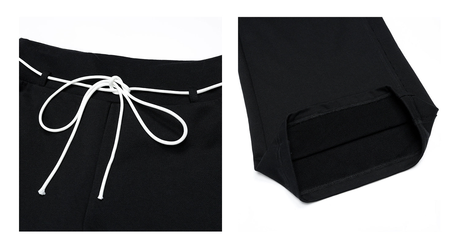 Audwyn Vintage Contrast Skinny Terry Cotton Sweatpants