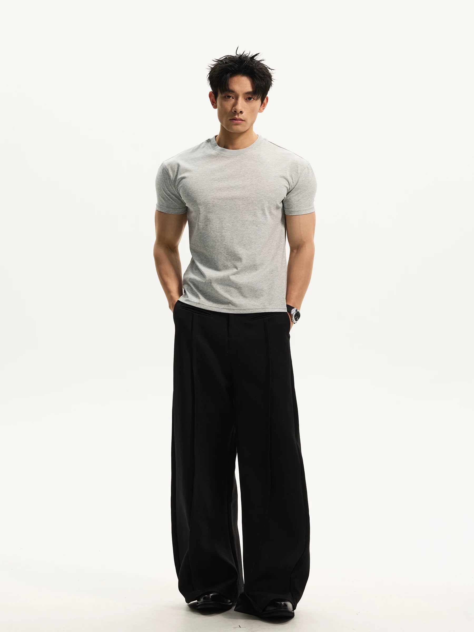 DAY NY Cool Minimalist Shoulder Casual Tee