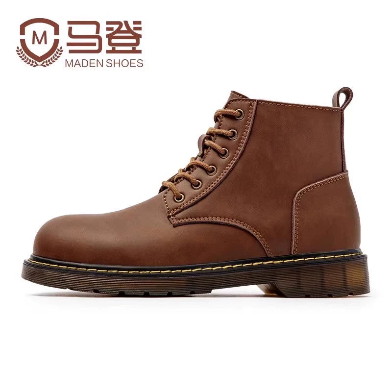 Maden Vintage British Style Casual Leather Boots