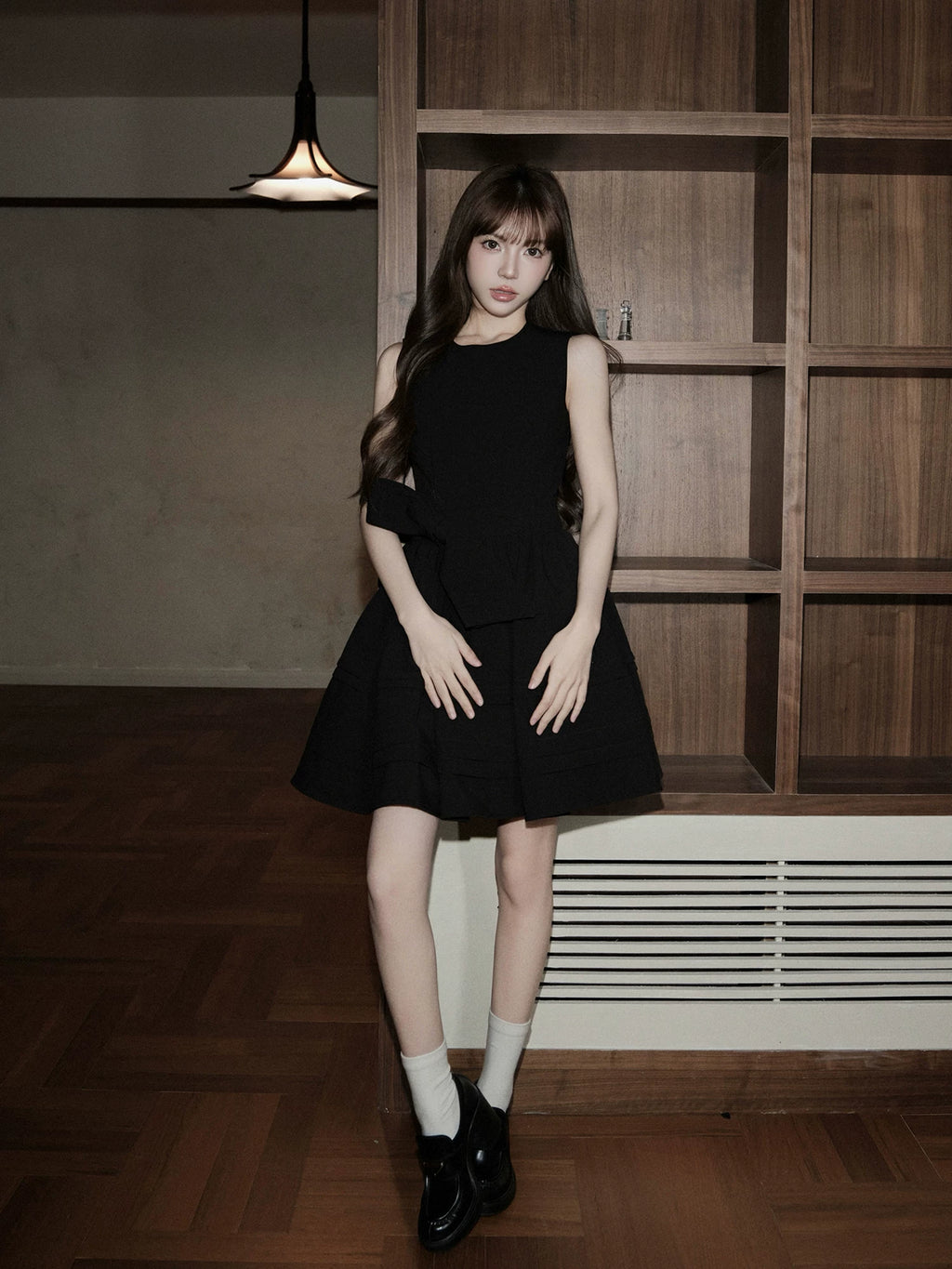 Avenement Bow Sleeveless Dress