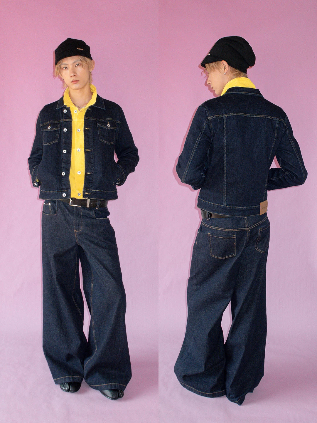 FUNKYFUN Denim Short Lapel Jacket