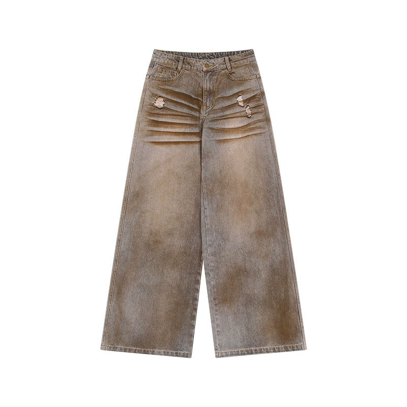 Zero Retro Wash Straight Low Waist Jeans