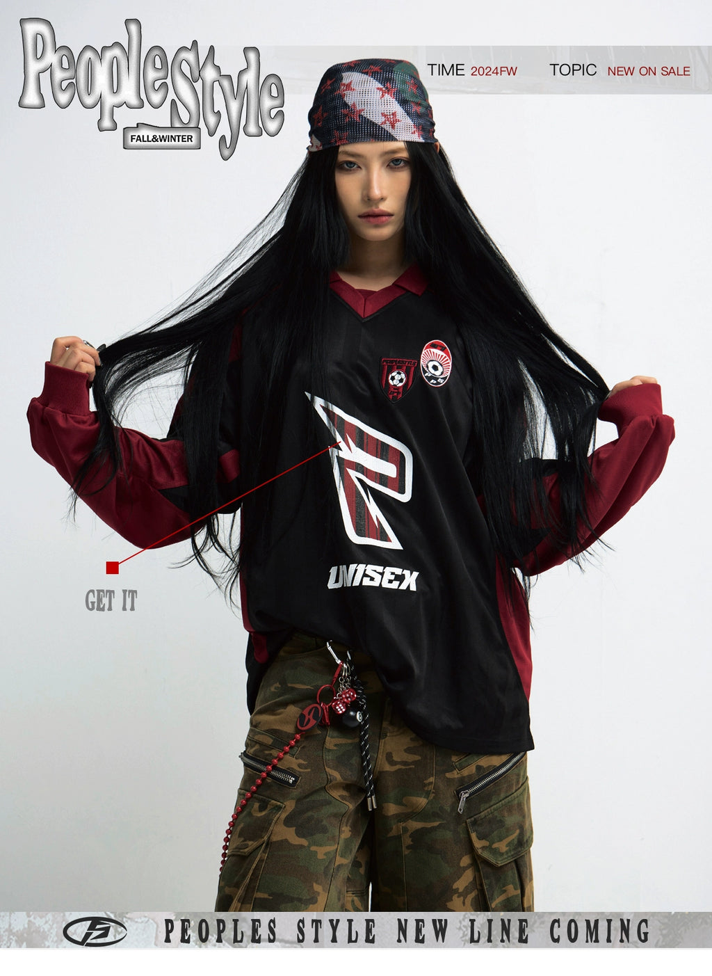 PEOPLESTYLE Sports Wind Contrasting Color Splicing Racing Car Quick-drying Long Sleeves