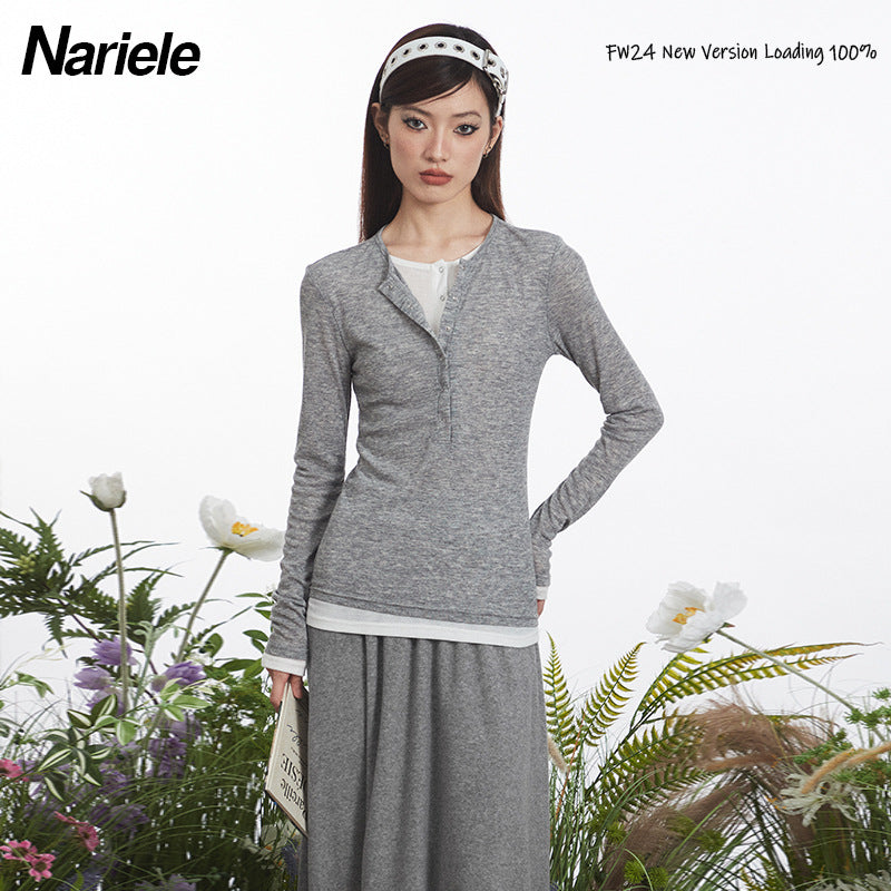 Nariele College Colour Contrast Chic T-Shirt
