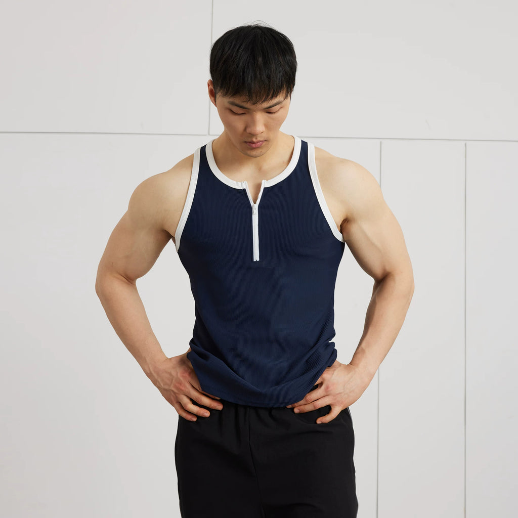 AFTERGLOW Retro Contrasting Elastic Tee