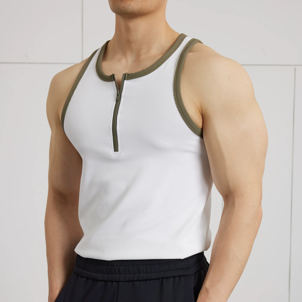 AFTERGLOW Retro Contrasting Elastic Tee