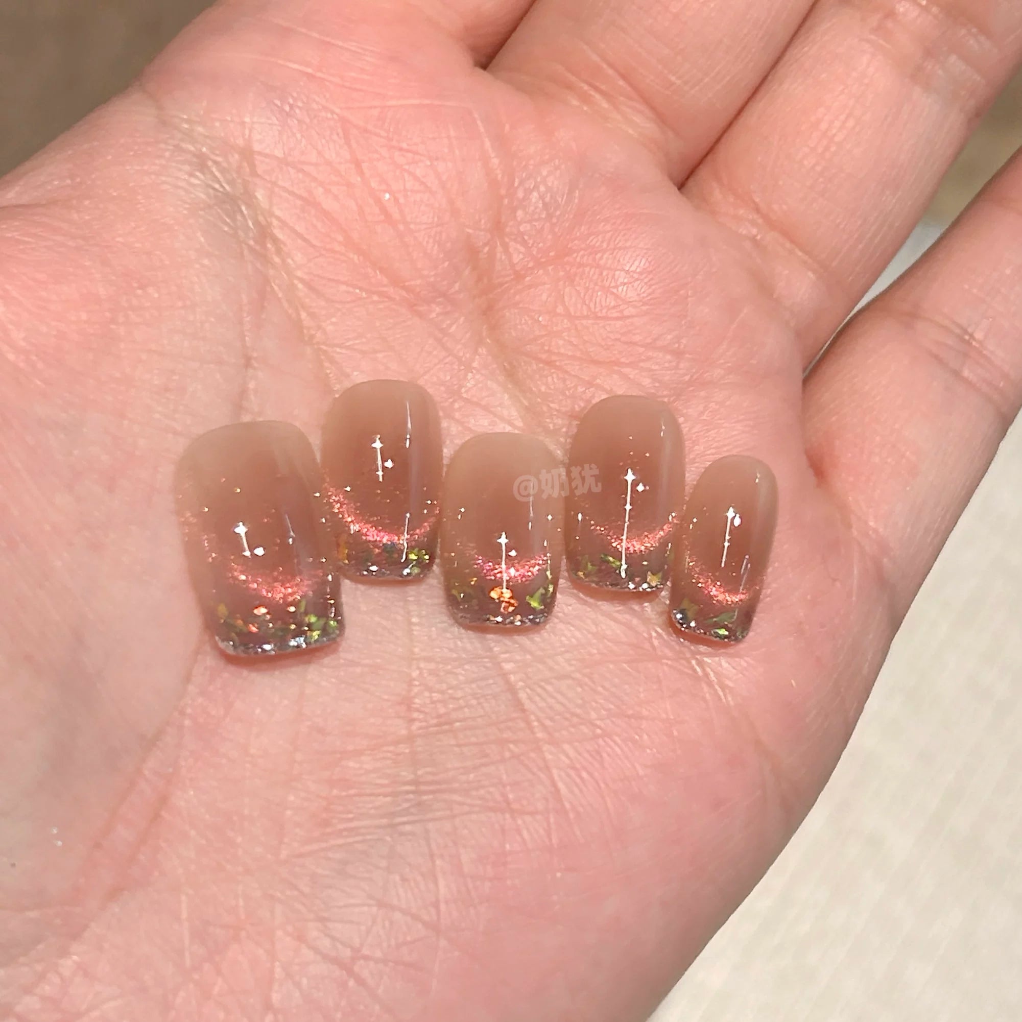 Beetle Nails Handmade Naked Skin Water Feeling Glass Beads Wearing Armor