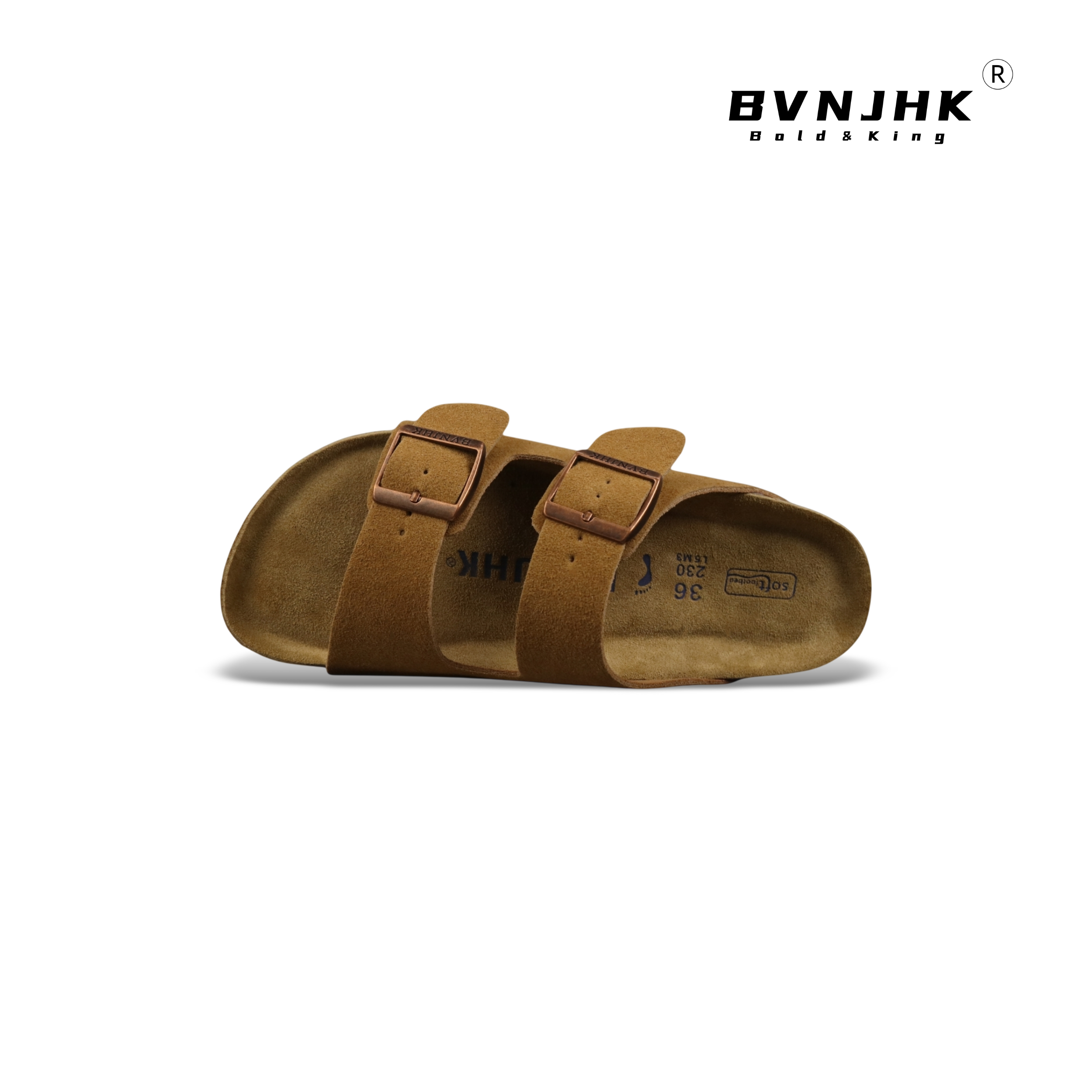 OQ X BVNJHK Cowhide Leather  Lazy Slippers