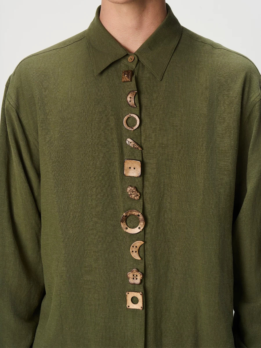 CNEW Vintage Casual Long Sleeve Shirt