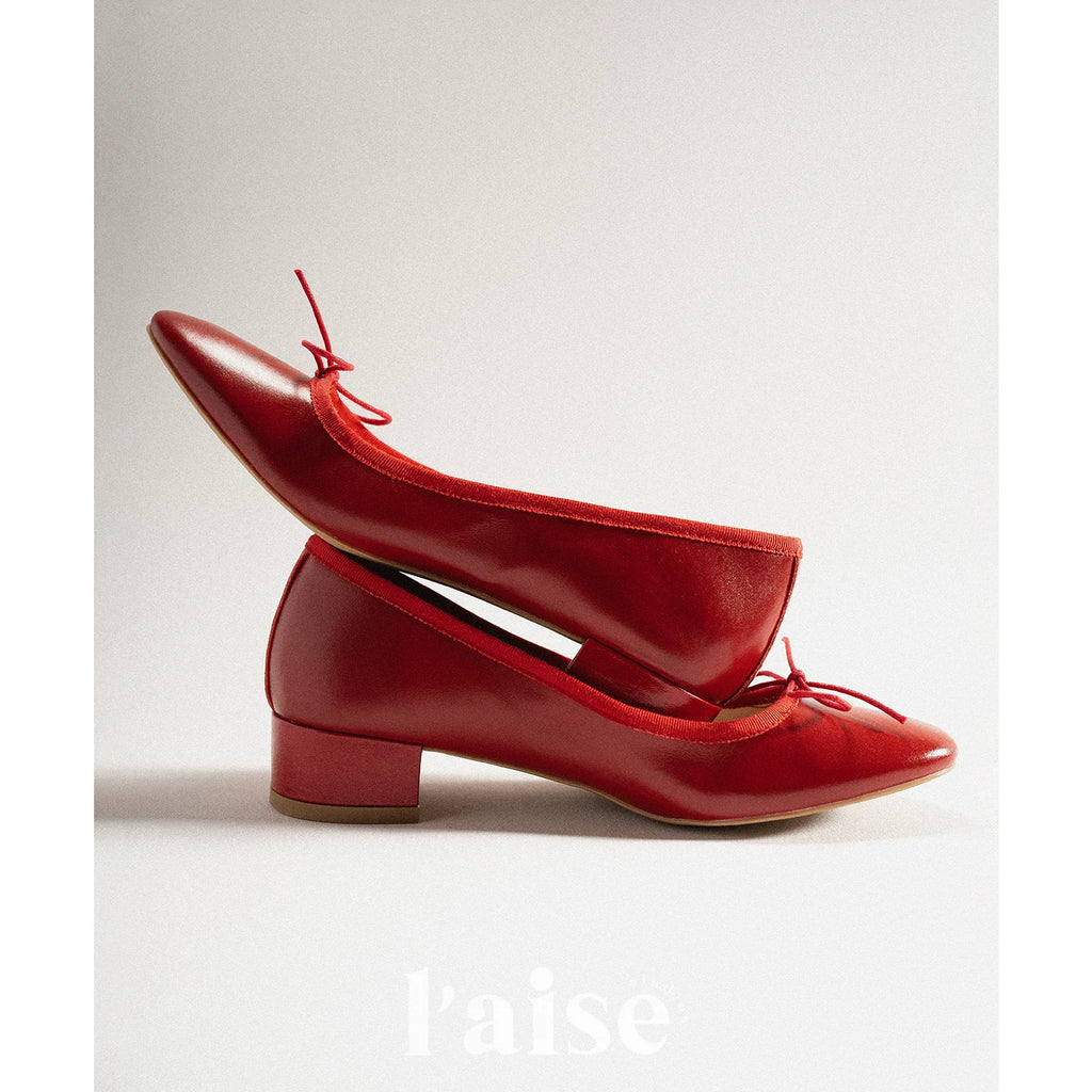 L'aise Shallow Mouth One-pedal Single Shoes