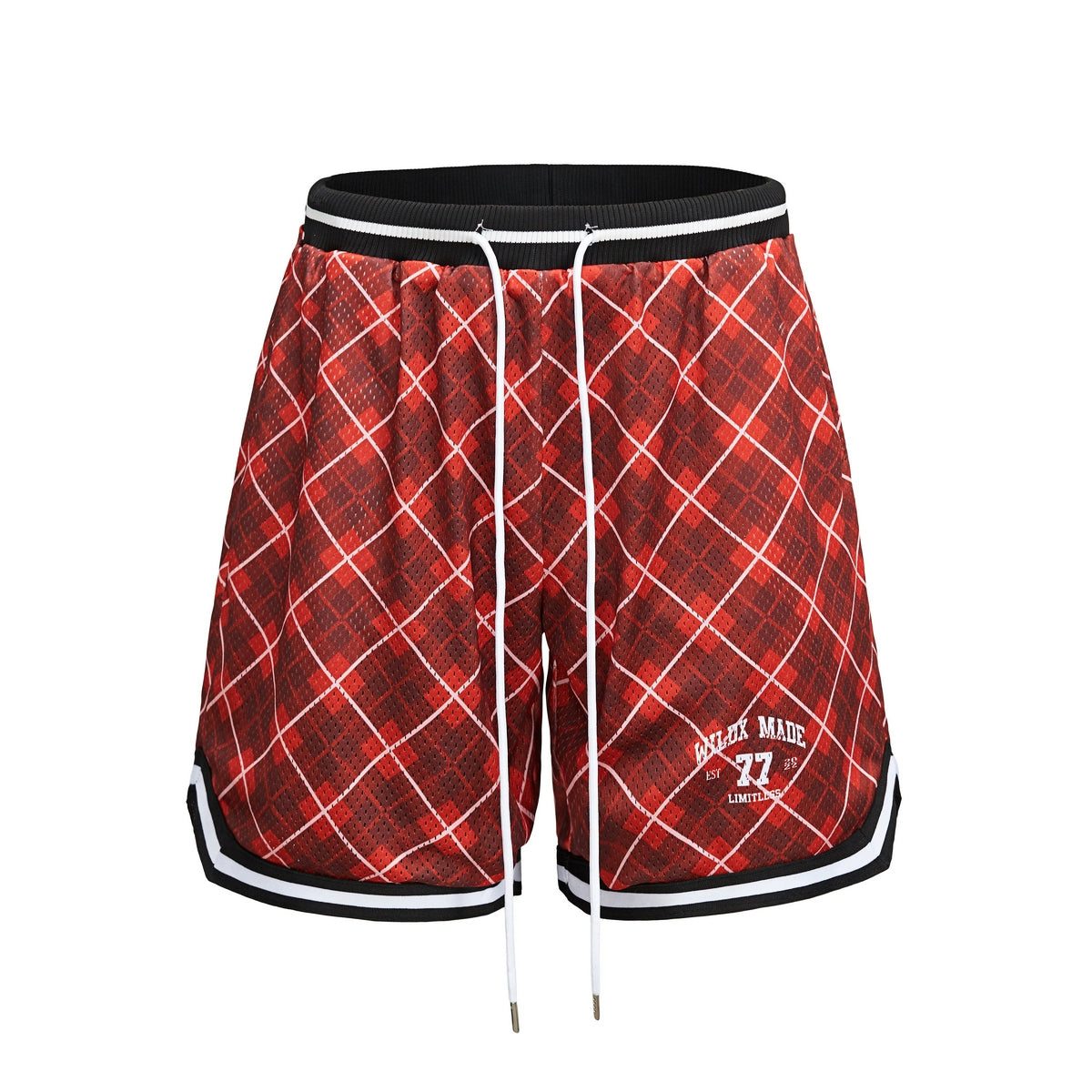WildX Vintage Plaid Sports Loose Shorts