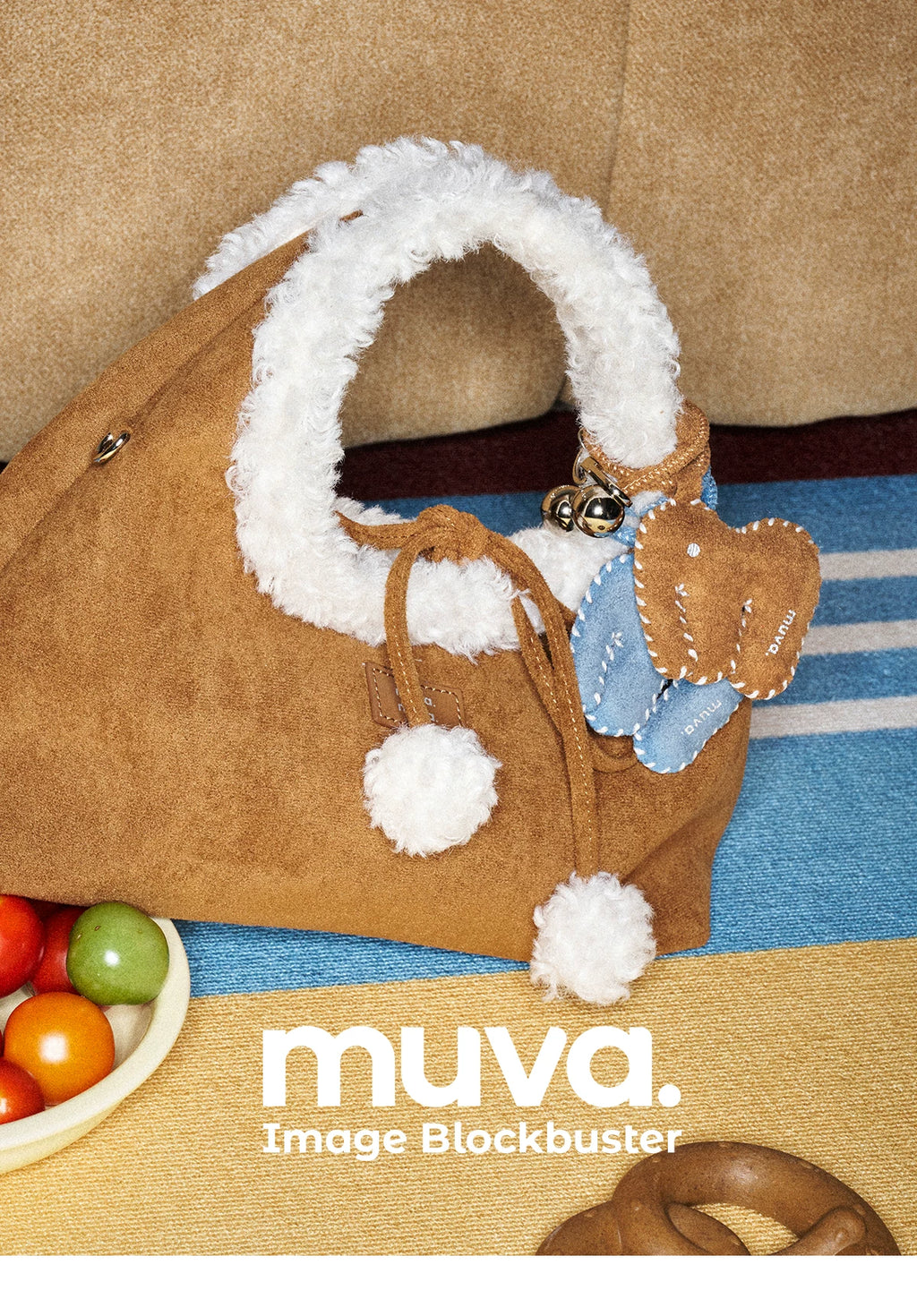 MUVA Autumn and Winter Velvet Color Elephant Cute Bag Pendant