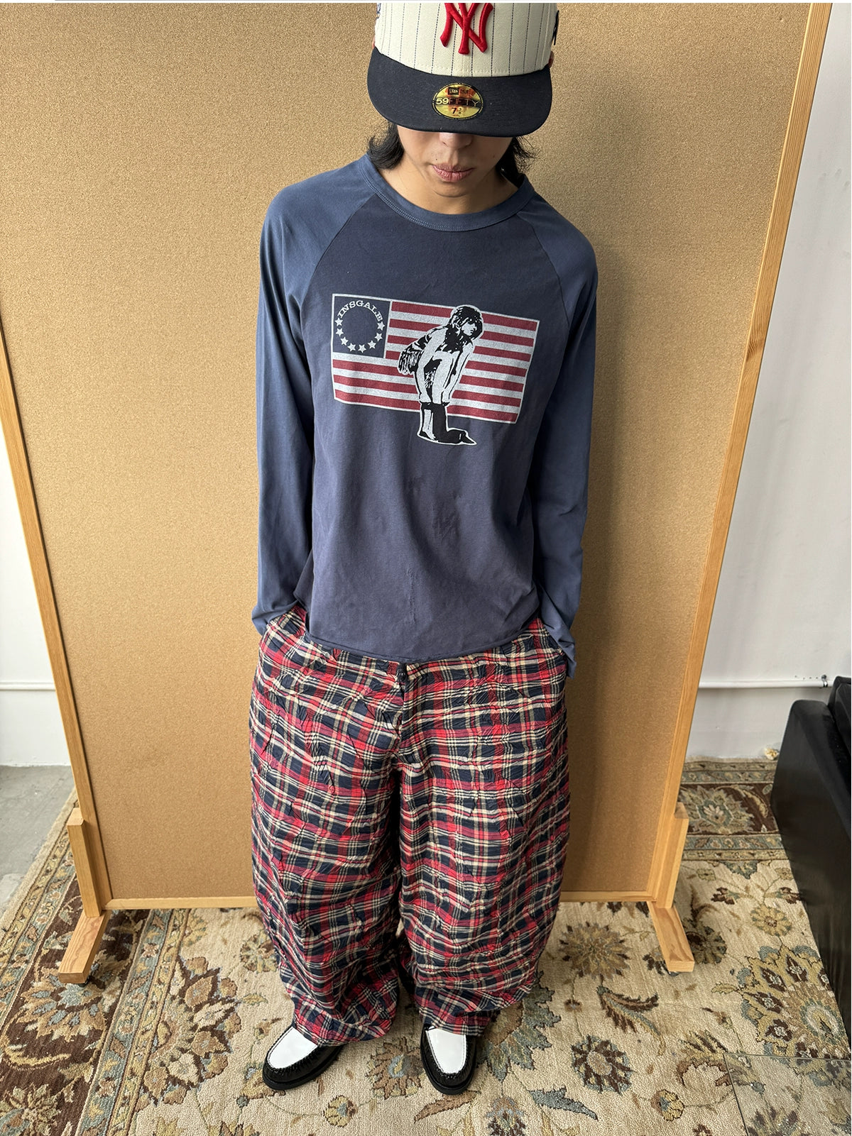 InsGale Contrast Splicing Shoulder Sleeve Long Sleeve