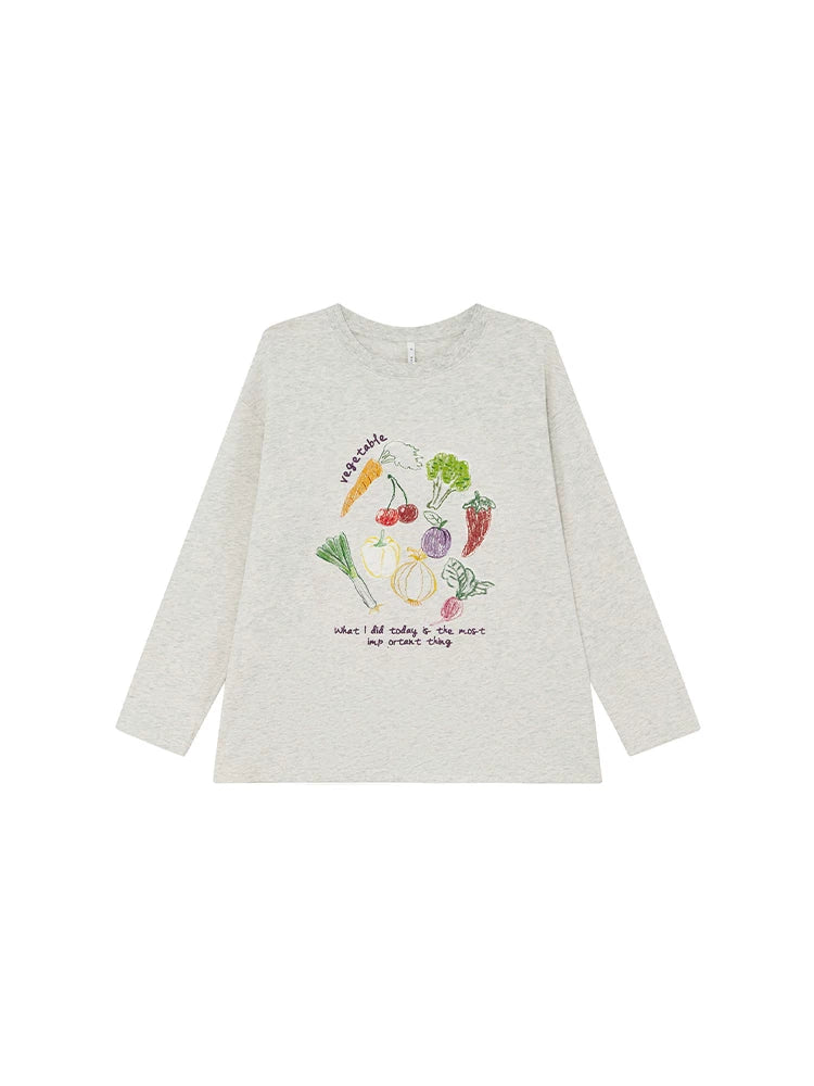 Kano Fun Graffiti Vegetable Print Long Sleeve
