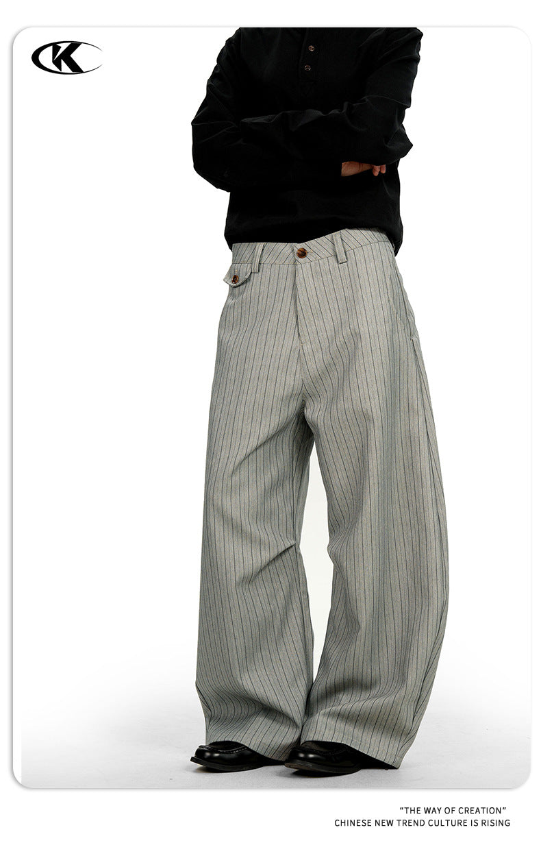 11KN Striped Retro Loose Pants