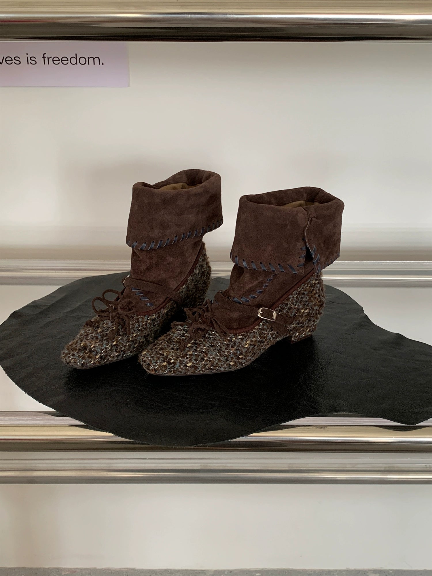 Milooey Leather Platform Boots