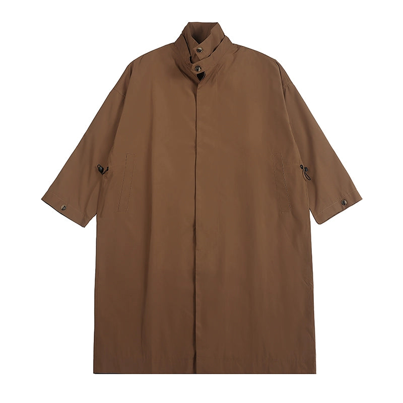 NOEARS Retro Medium and Long Thin Loose Trench Coat