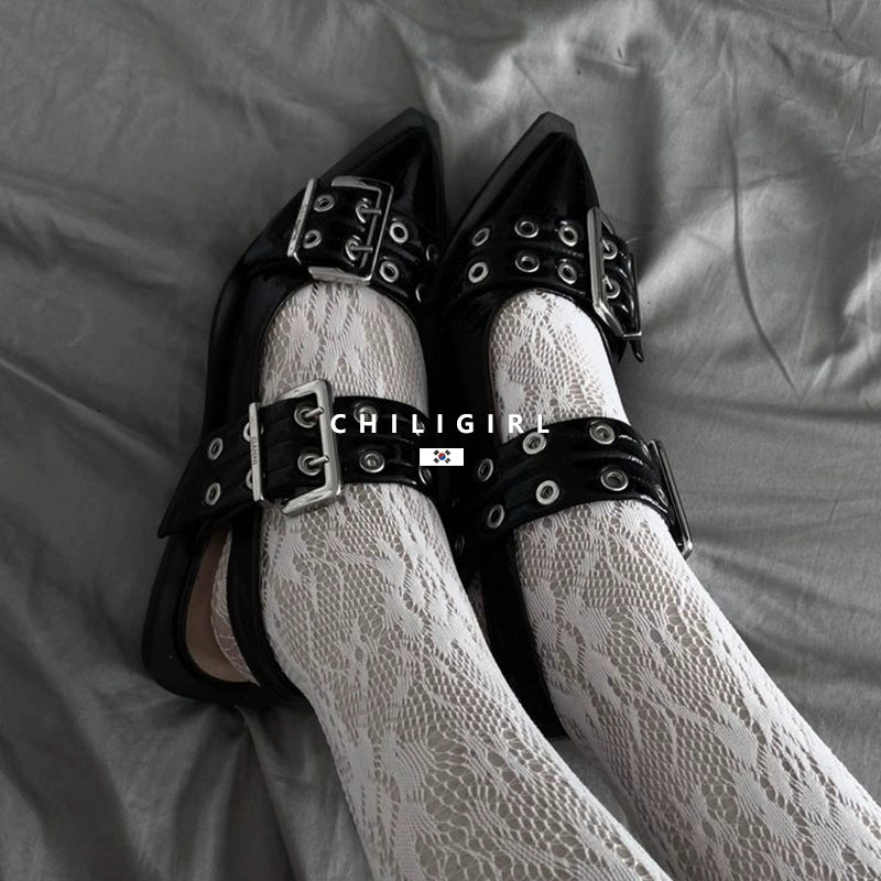 CHILIGIRL Ballet Strap-on Flat-bottomed Pointed Shoes
