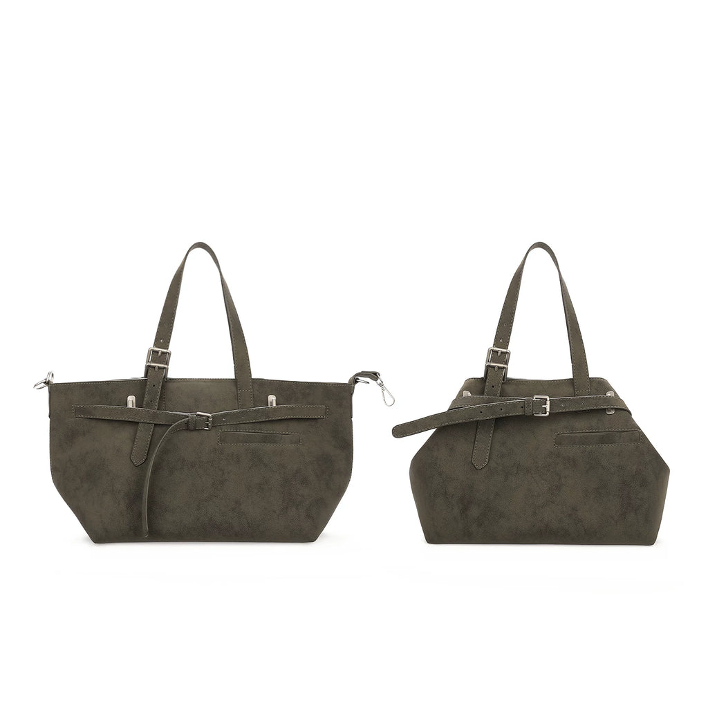 JANDRESS moss green large-capacity modern tote bag