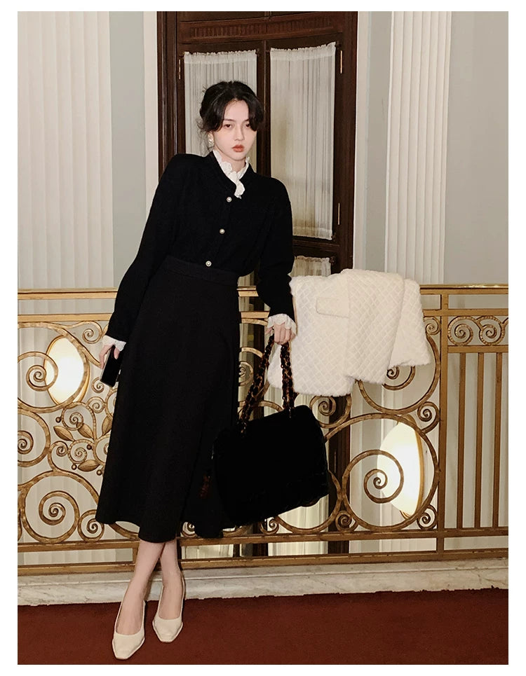 KELIFAN Pearl Casual Lace Sweater