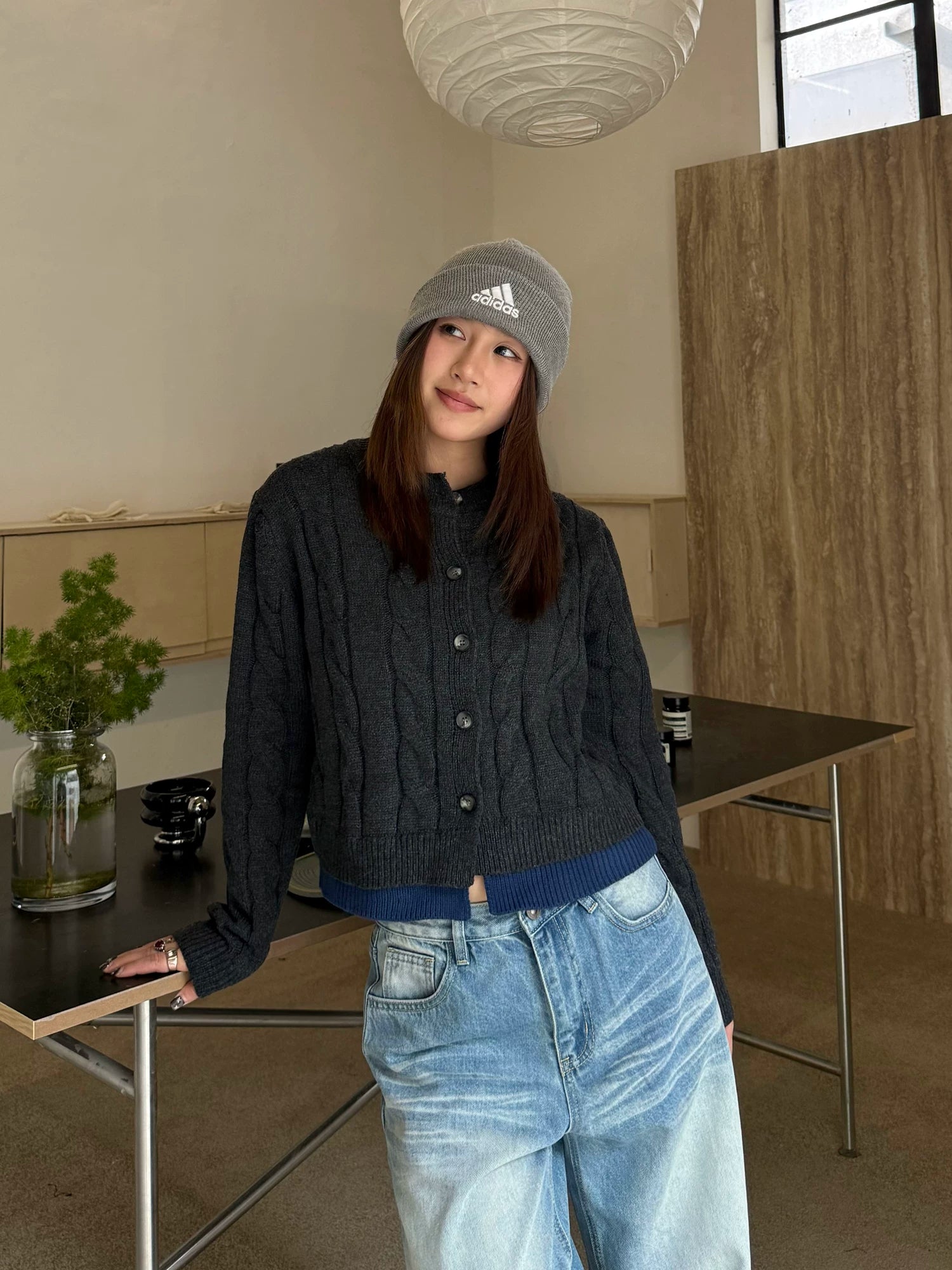 CCYE Fake Two-piece Splicing Contrasting Color Twisted Sweater
