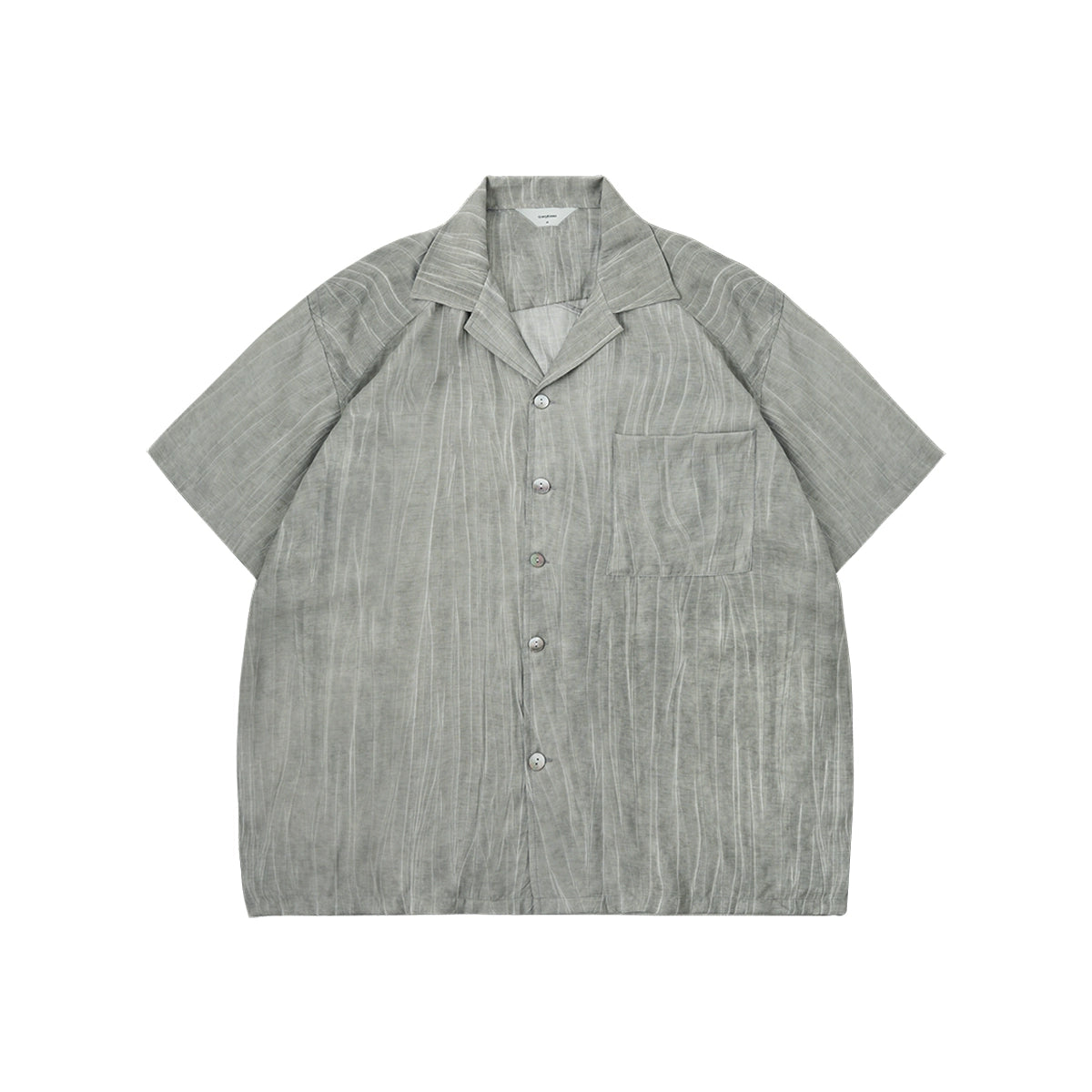 AWT Do Old Stir-fry Wash Pleated Texture Loose Shirt