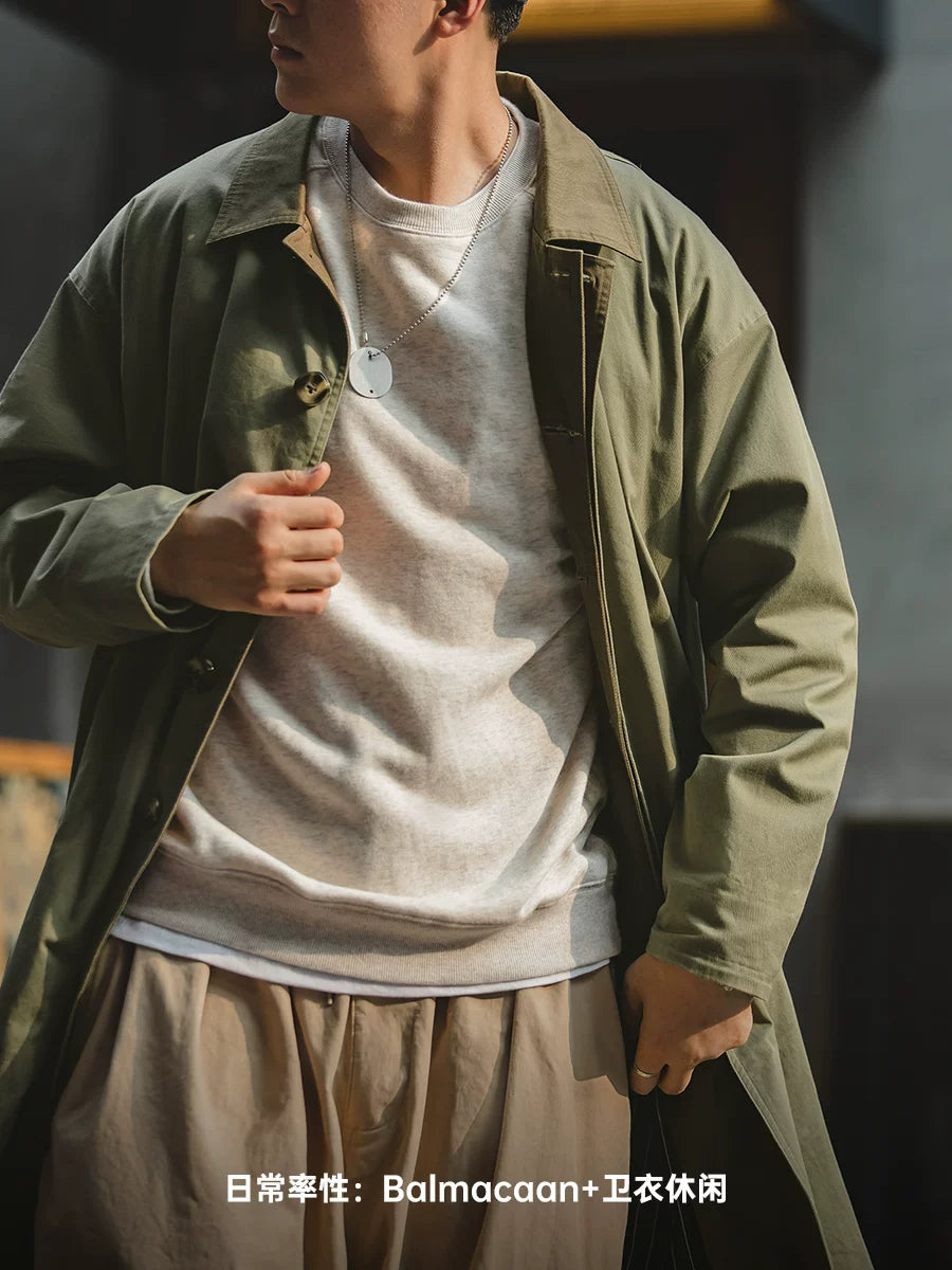 Madden Balmacaan Windbreaker Long Thin Coat
