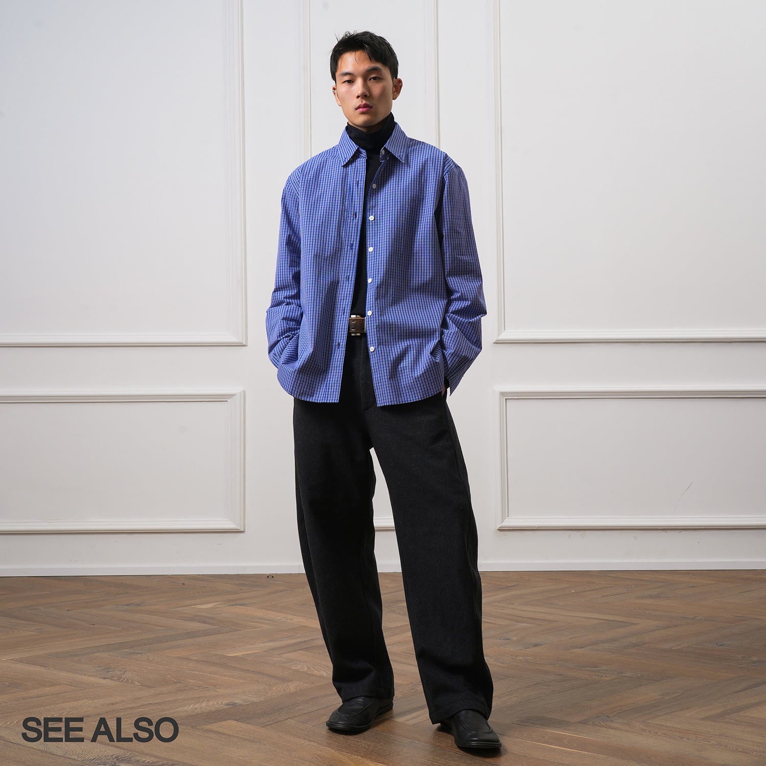 SEE ALSO Vintage Lazy Slack Autumn and Winter Loose Plaid Interior Long Sleeve Versatile Casual Shirt SA003