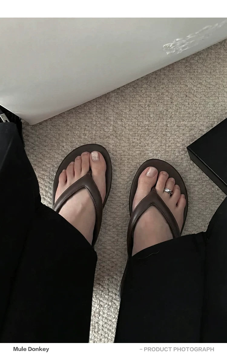 Donkey Flip-flops Wear Flat Bottom Sandals