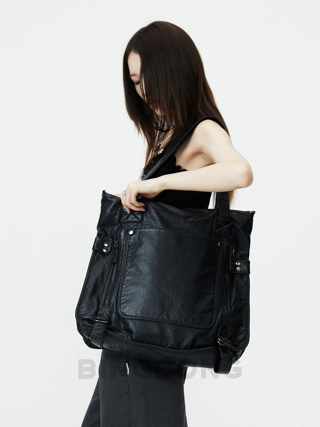 BINGBONG Large Capacity Shoulder Bag Y2k Messenger Bag