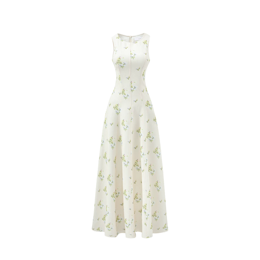 Barb Chill Waist Floral Skirt Temperament Dress