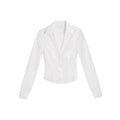 LLROGE Long-sleeved Shirt Leather Skirt Set