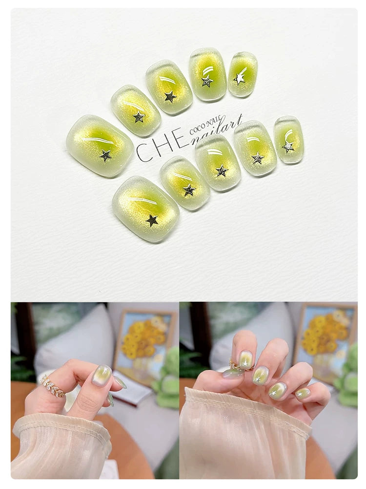 CoCo Short Gentle Temperament Advanced Sense Handmade Manicure Wear Nail