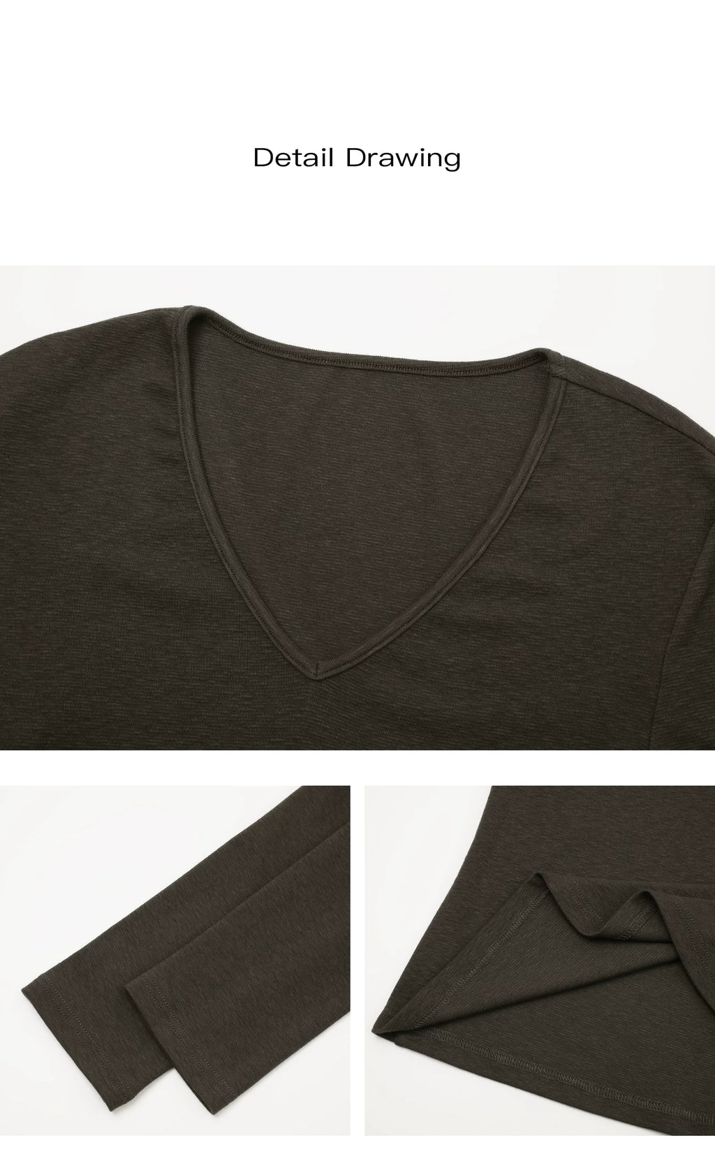 EIGHTHMONTH V-neck Simple and Versatile Long Sleeves