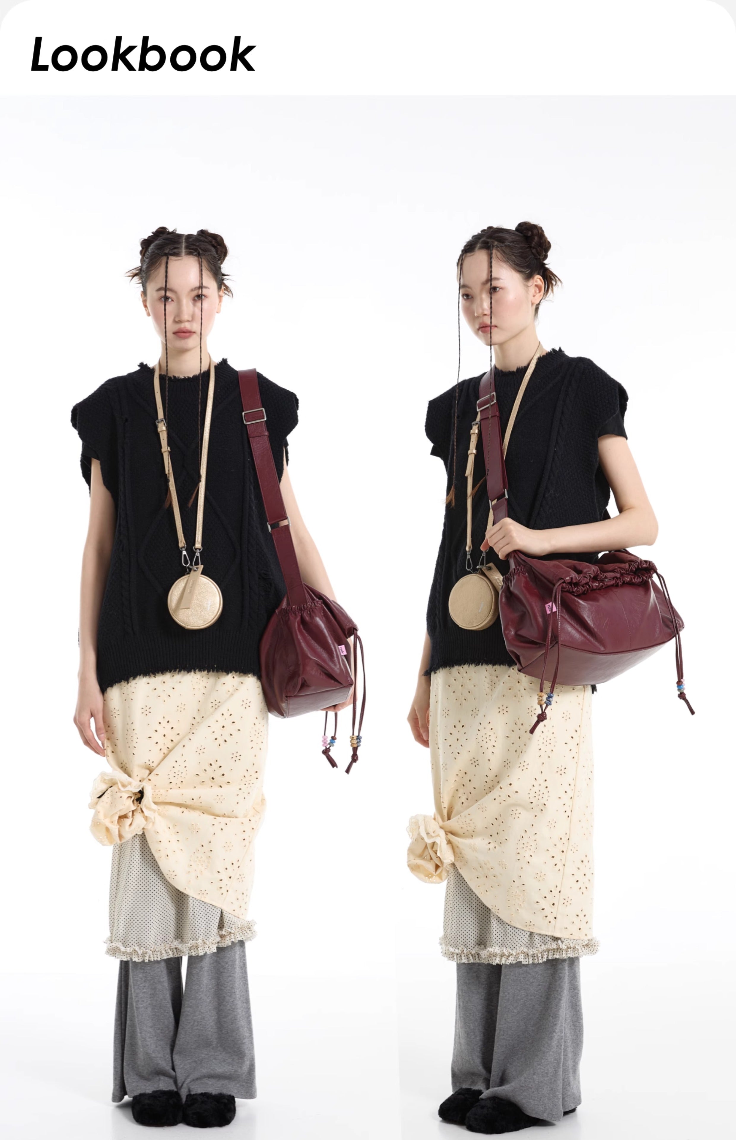 DirtySix Mani stacked bag contrasting natural stone Bag