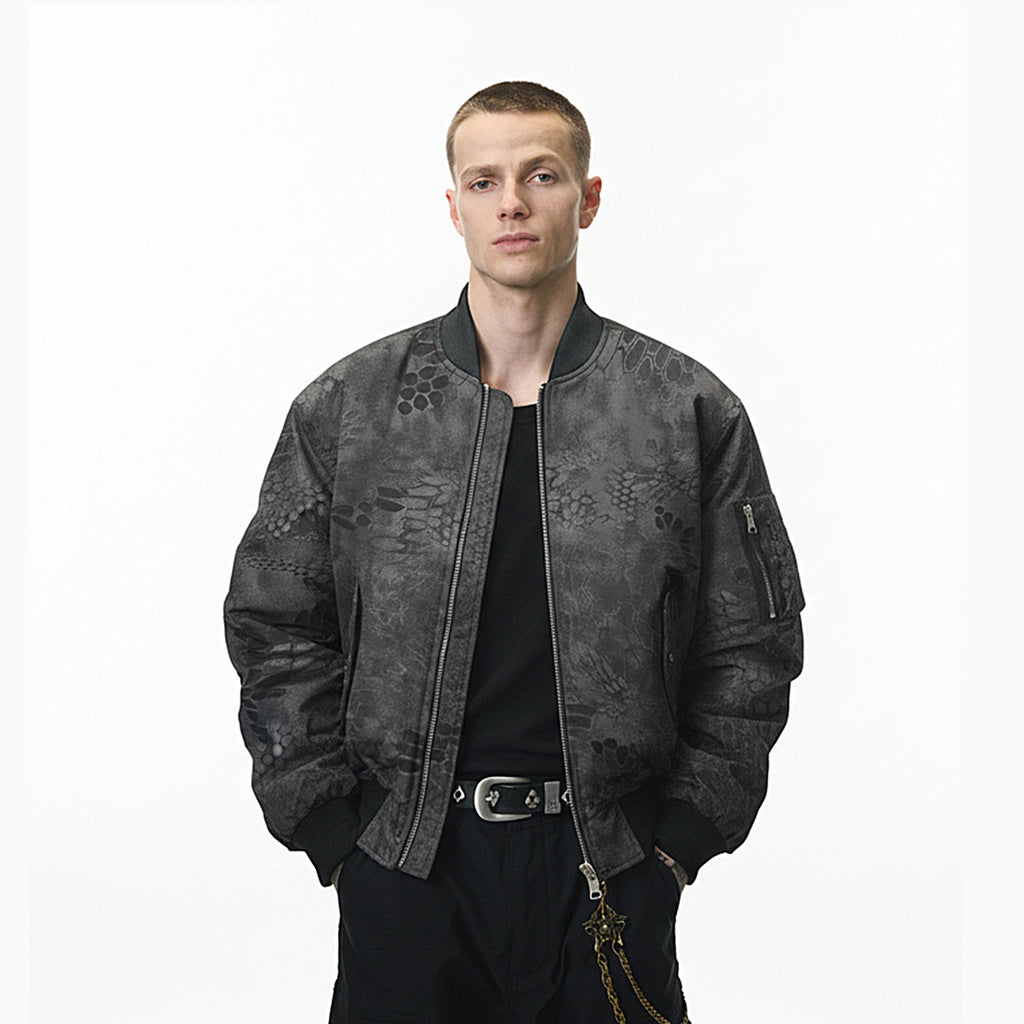 Inflation Camouflage Stand-up Neck Cotton Jacket