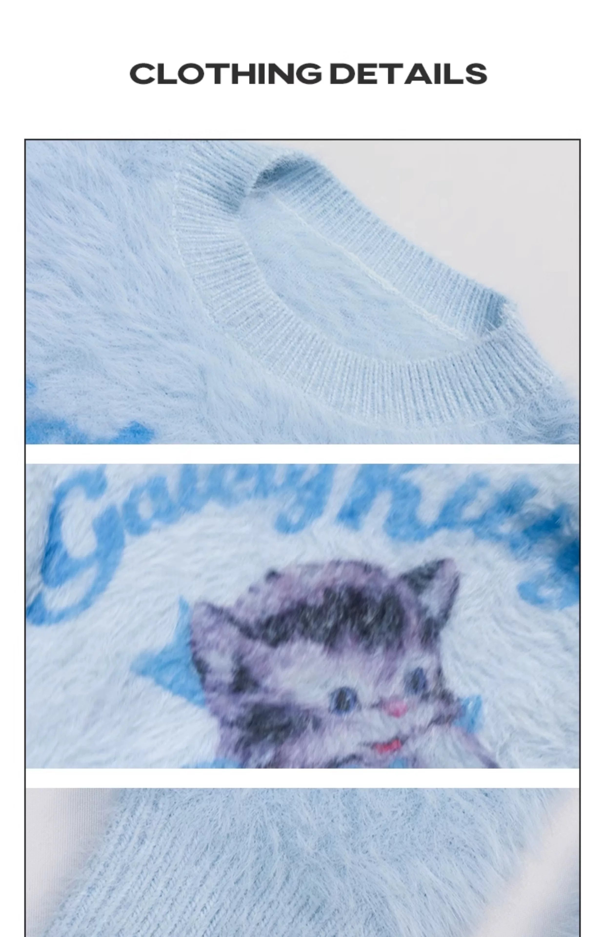 Girlyhalo Faux Mink Cat Sweater