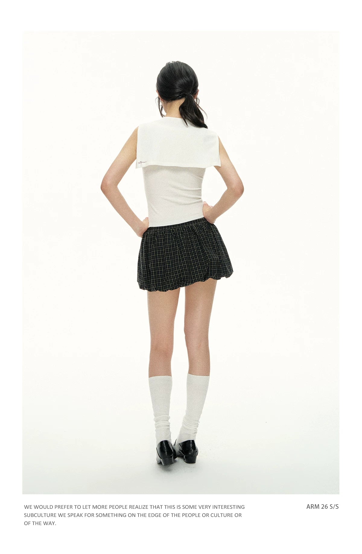 Ariseism Vintage Shawl Slim Vest Two-piece Set