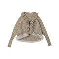 MOMSAYCAN Lazy Fur Collar Splicing Two Cloak Jackets