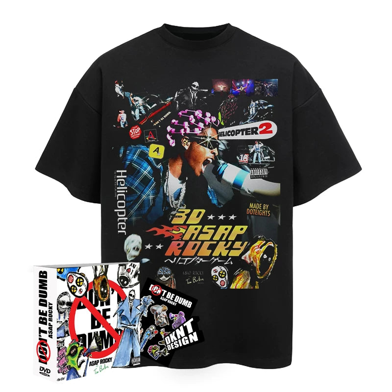 DKNT Alphabet Portrait Print Casual Tee