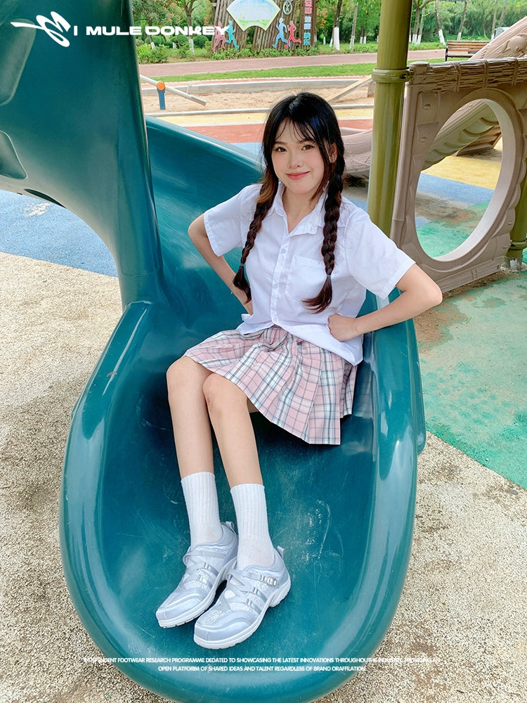 Donkey Flat Bottom Hollow Lace Shallow Mouth Single Shoe