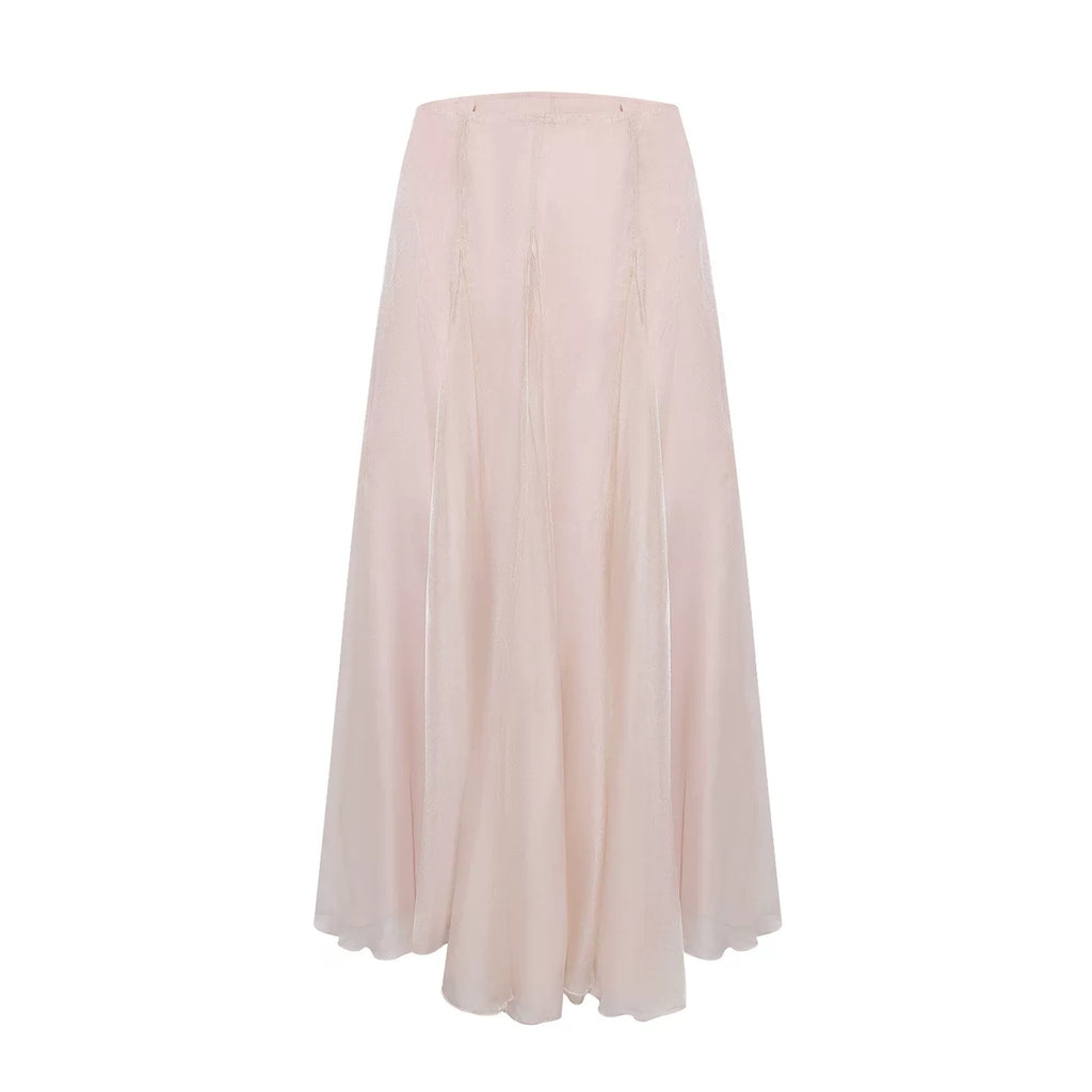 Wildberry Mesh Stitching High Waist Skirt